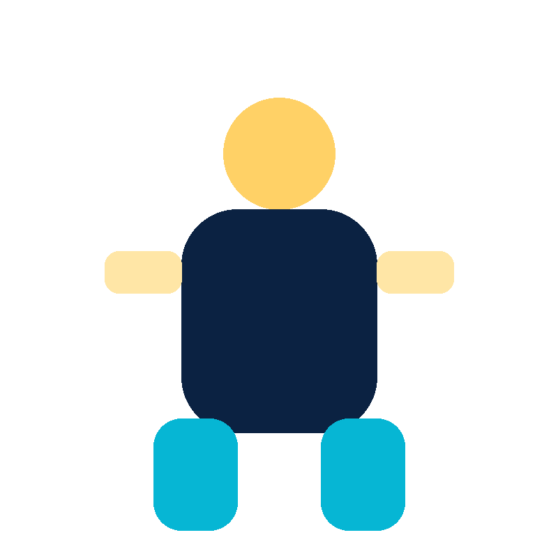 Stretching character illustration